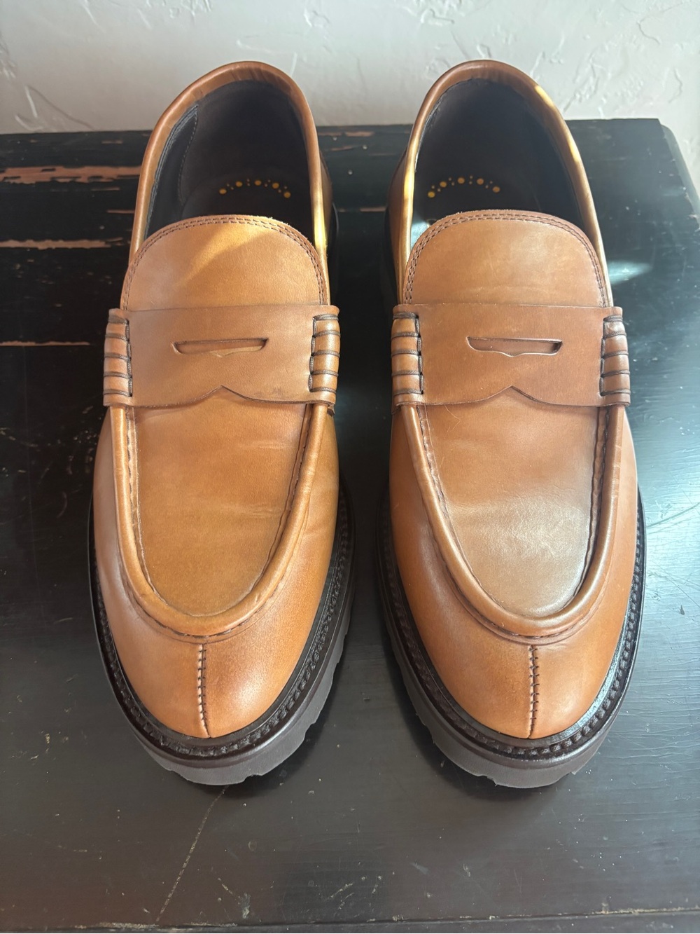 Doucal’s camel leather Penny loafers - Picture 2 of 8